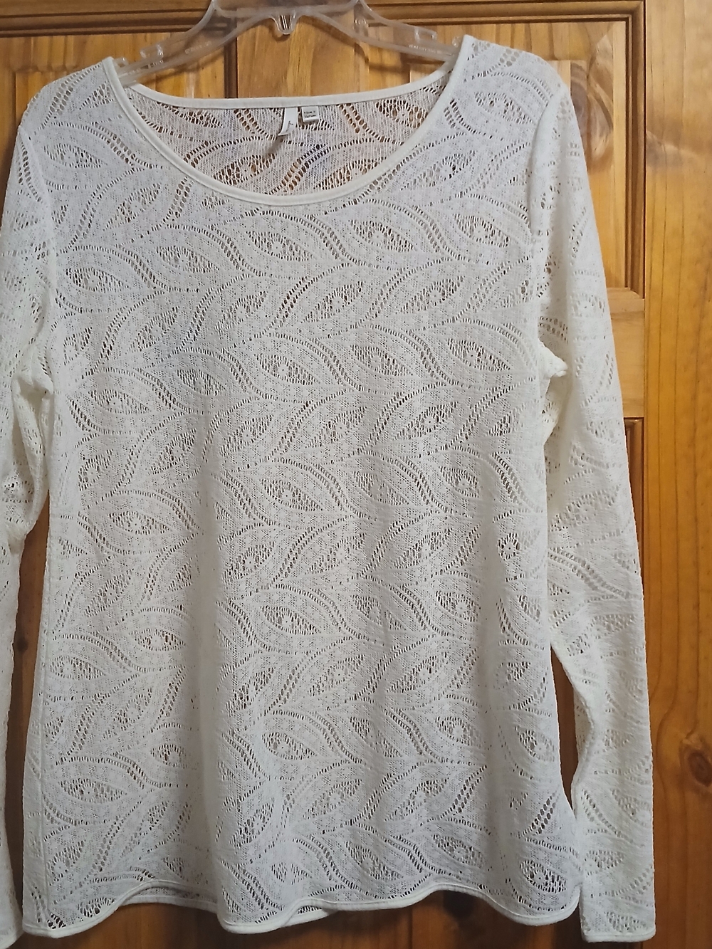 Ivory Lace Long-Sleeve Women's Top